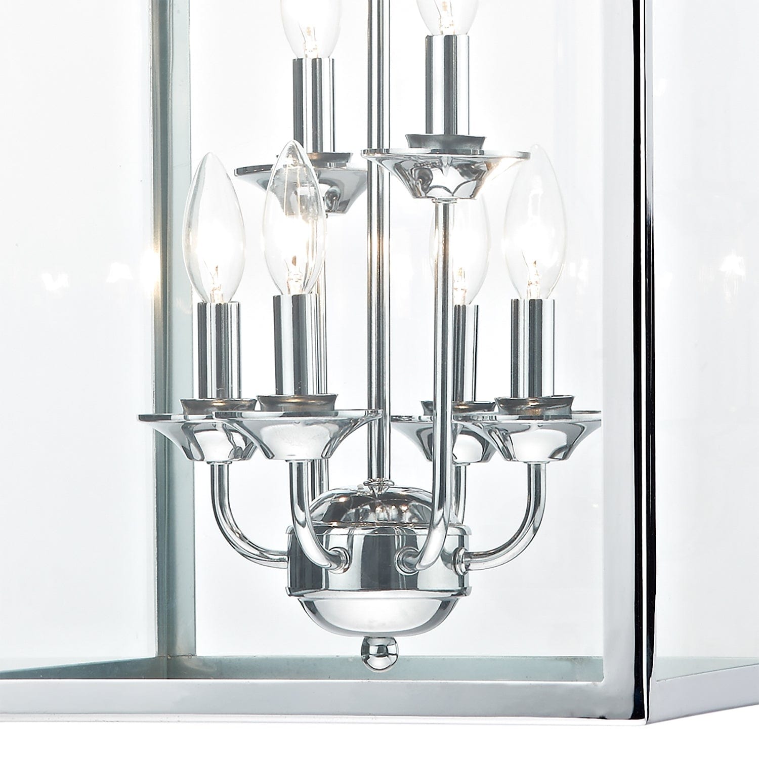 dar lighting Senator 6 Light Pendant Polished Chrome SEN0650