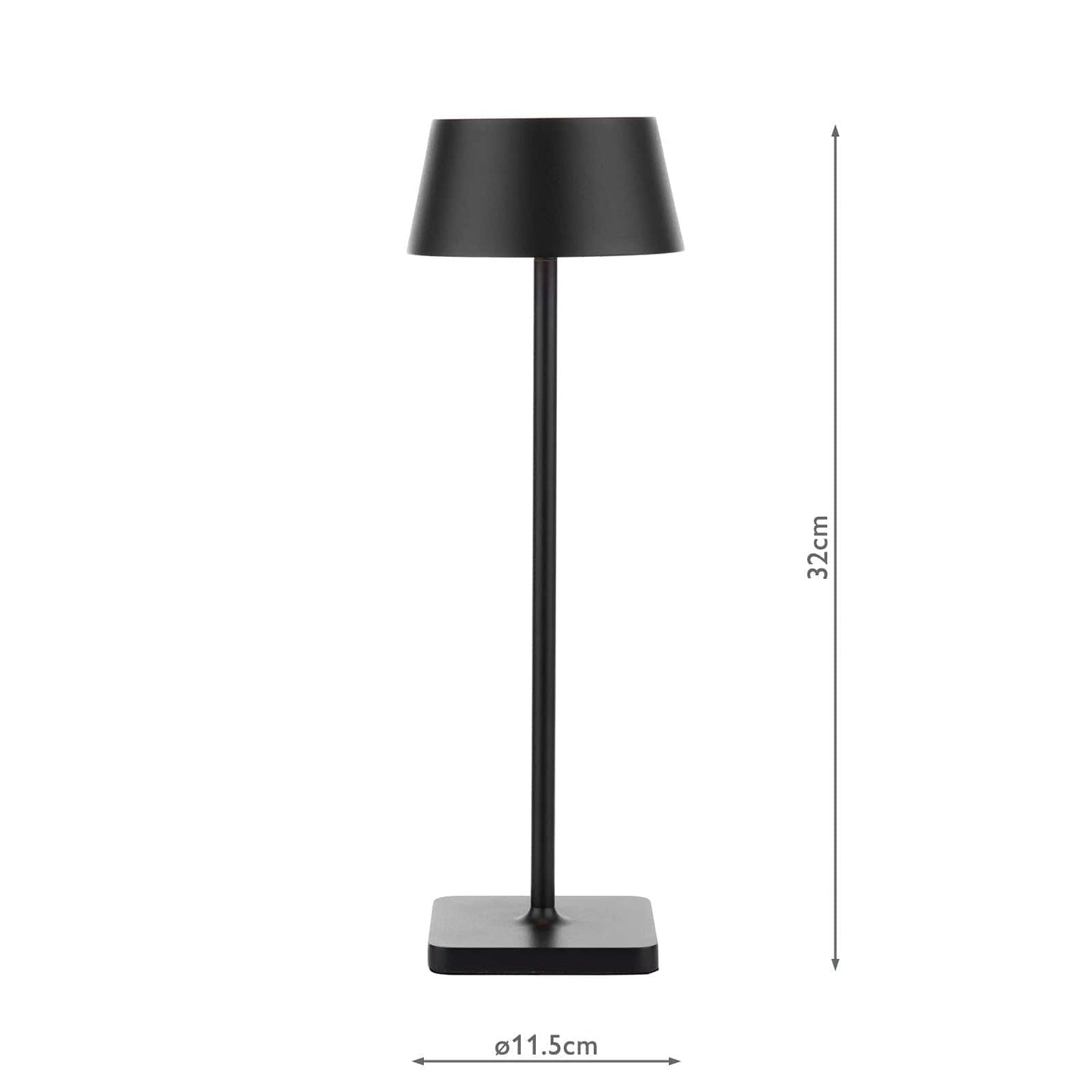 dar lighting Sergio Outdoor Table Lamp Matt Black LED IP54 SER4222