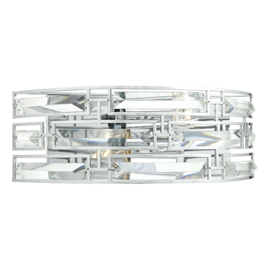 dar lighting Seville 2 Light Wall Light Crystal Polished Chrome SEV0950