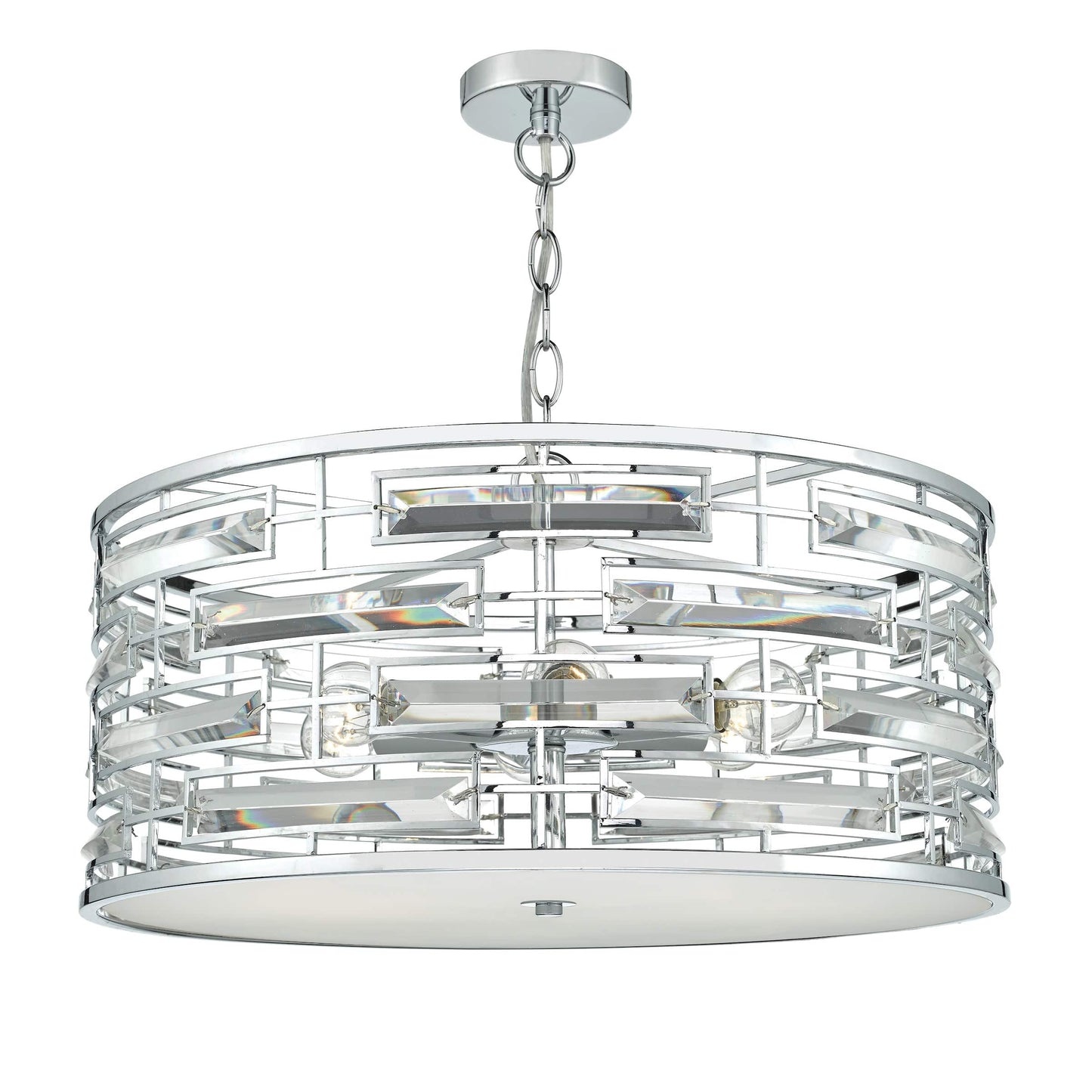 dar lighting Seville 6 Light Pendant K9 Crystal Polished Chrome SEV0650