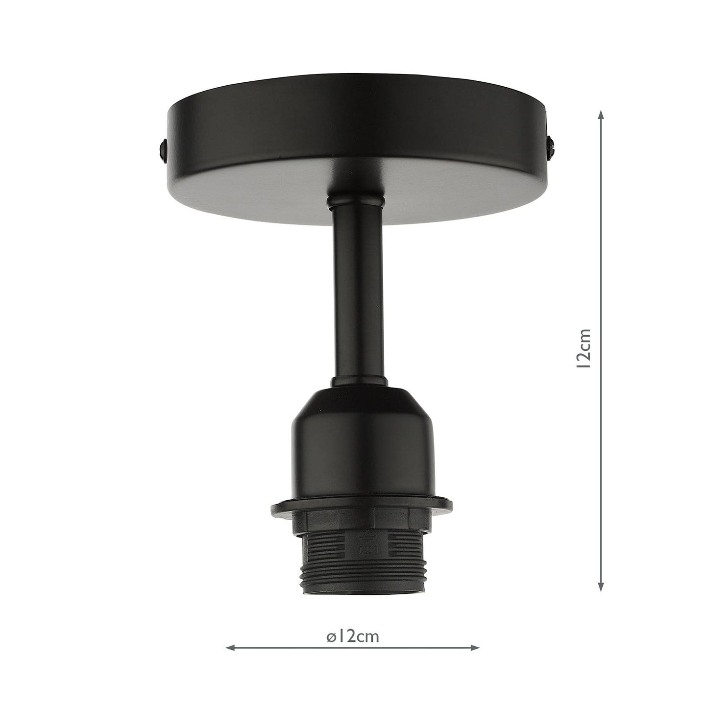 dar lighting SF0122 1 Light Semi Flush Suspension Matt Black Bracket Only SF0122