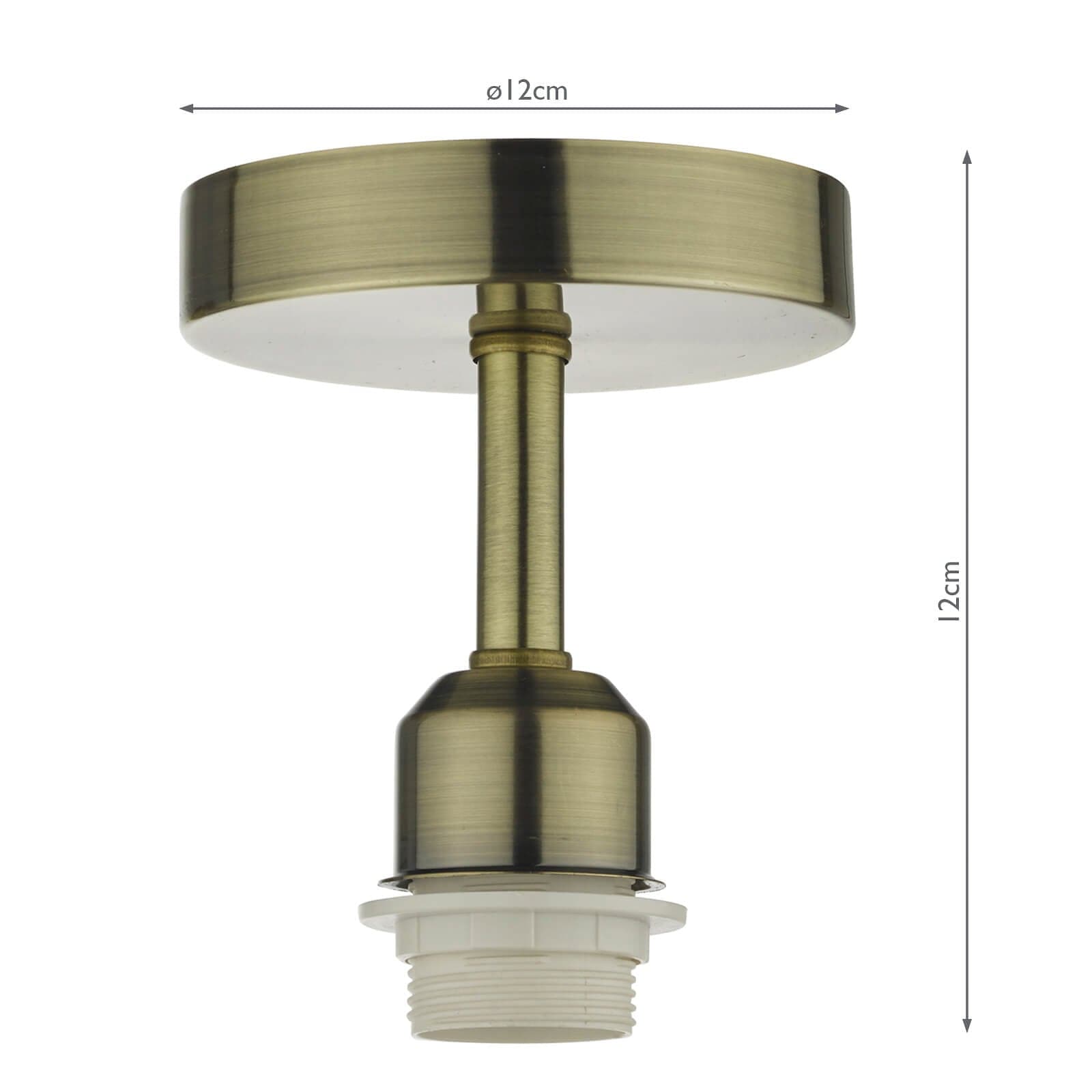 dar lighting SF0175 1 Light Semi Flush Suspension Antique Brass Bracket Only SF0175