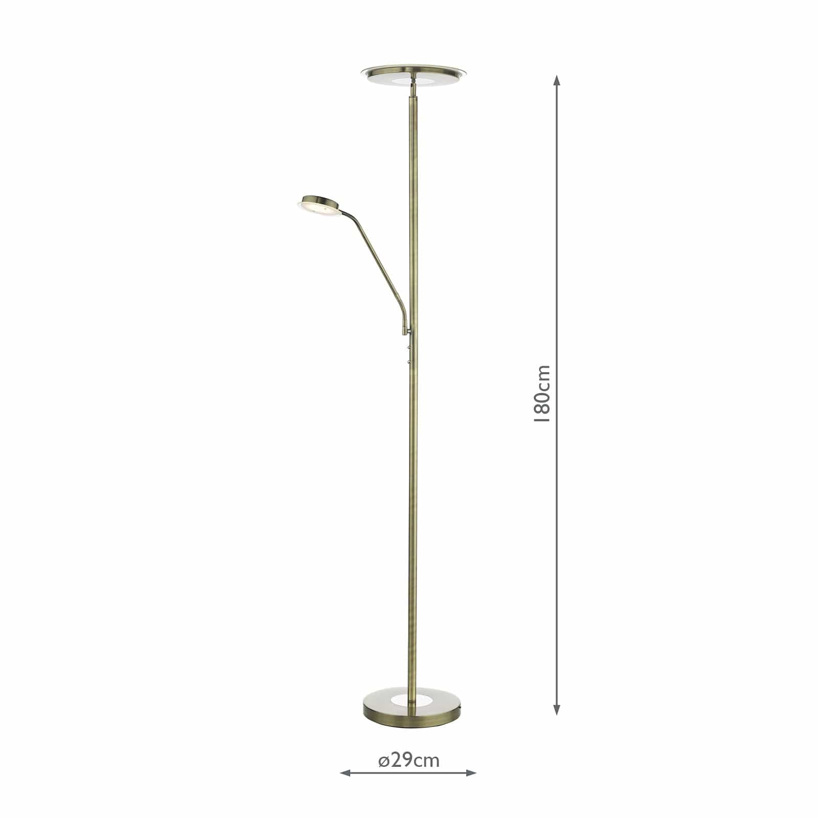 dar lighting Shelby Mother & Child Lamp Antique Brass LED SHE4975