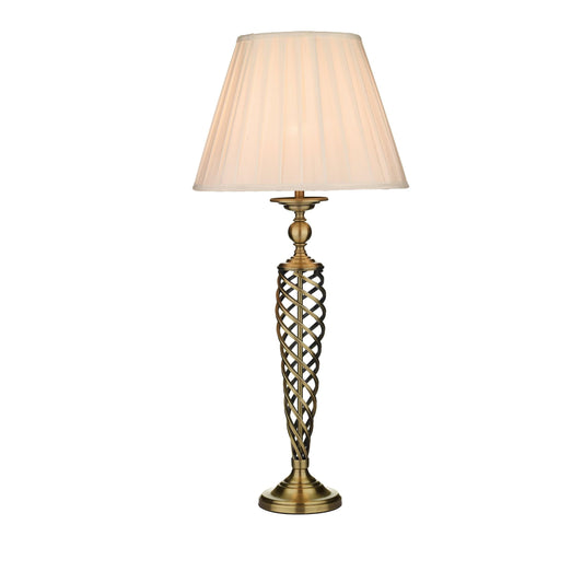 dar lighting Siam Table Lamp Antique Brass With Shade (Multipack) SIA4275