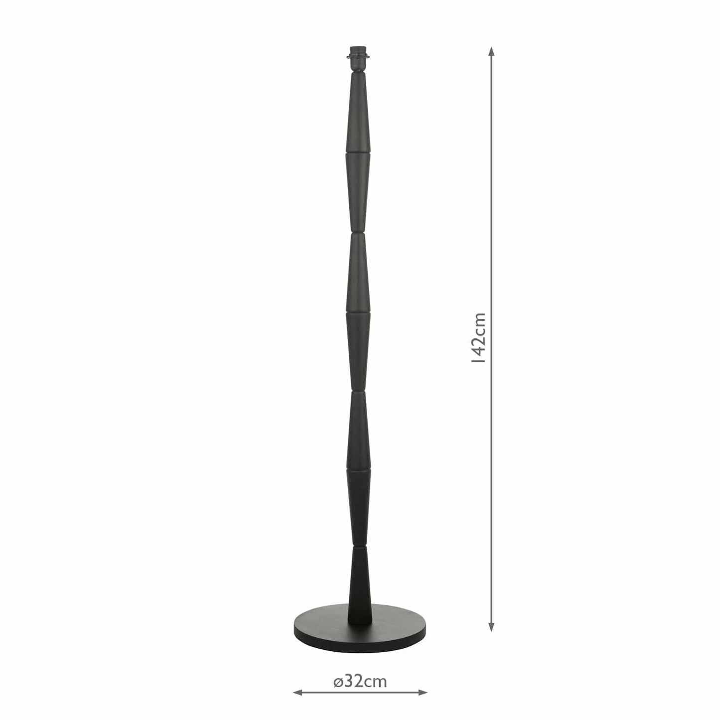 dar lighting Sierra Floor Lamp Black Base Only SIE4922