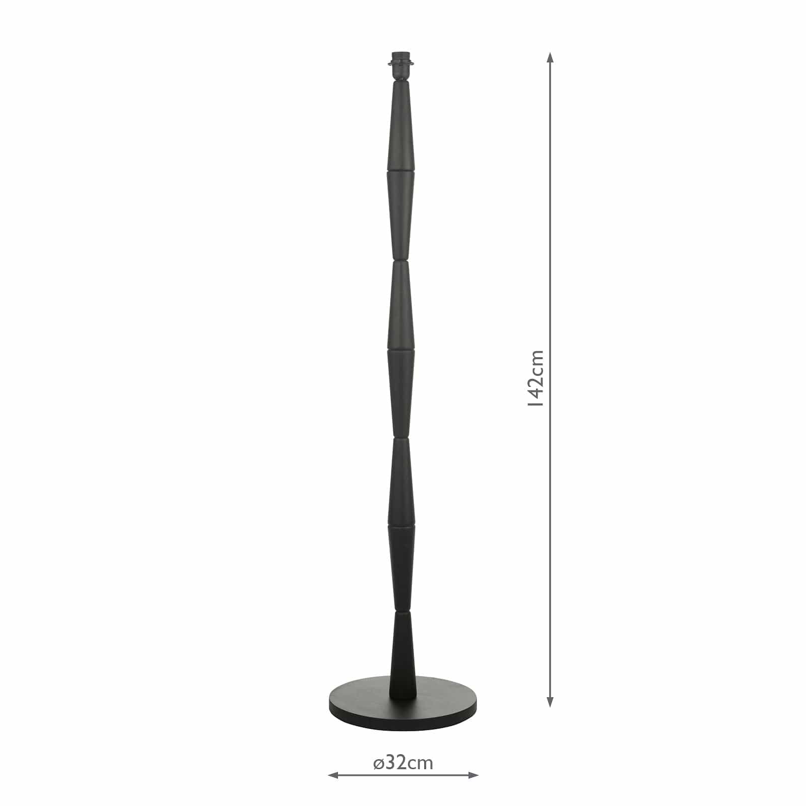 dar lighting Sierra Floor Lamp Black Base Only SIE4922