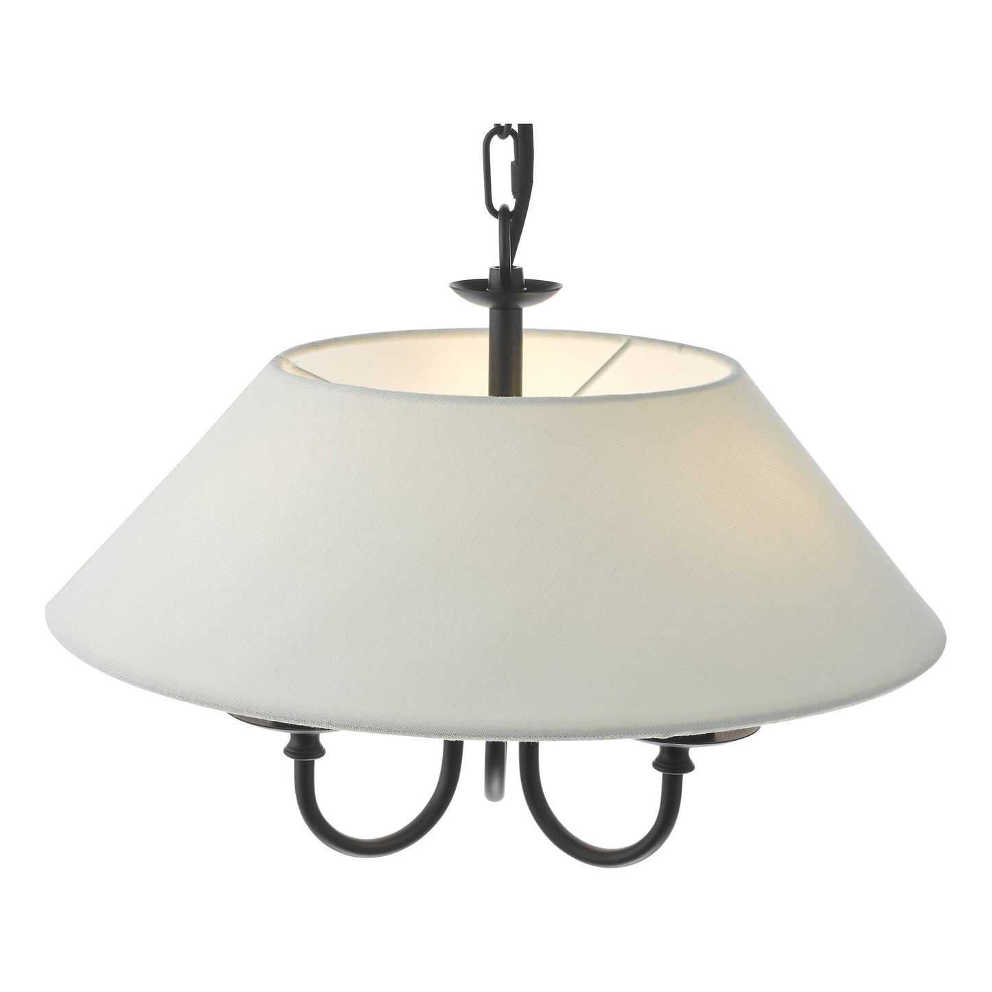 dar lighting Sivan 3 Light Pendant Matt Black With Shade SIV0322