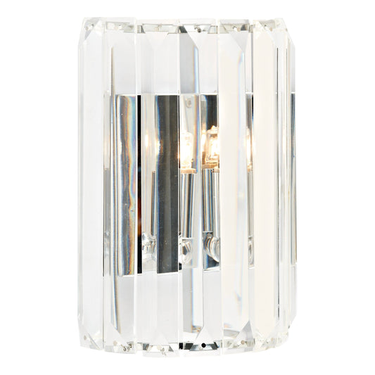 dar lighting Sketch Wall Light Polished Chrome Crystal SKE0750