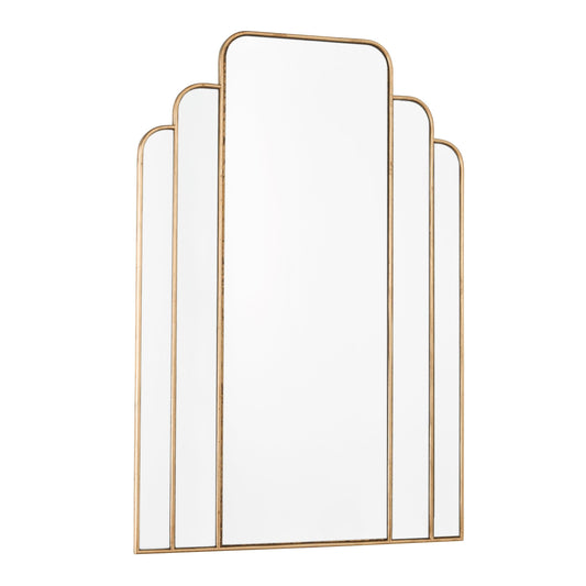 dar lighting Skovgaard Rectangle Mirror With Gold Detail 90 x 60cm 002SKO9060