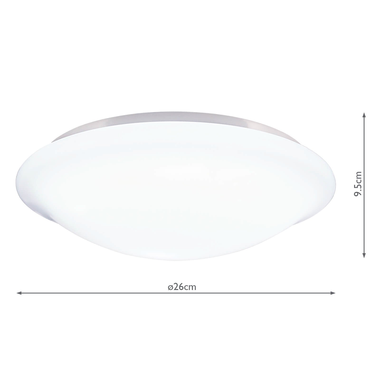 dar lighting Sky Bathroom Flush White Acrylic IP44 SKY522