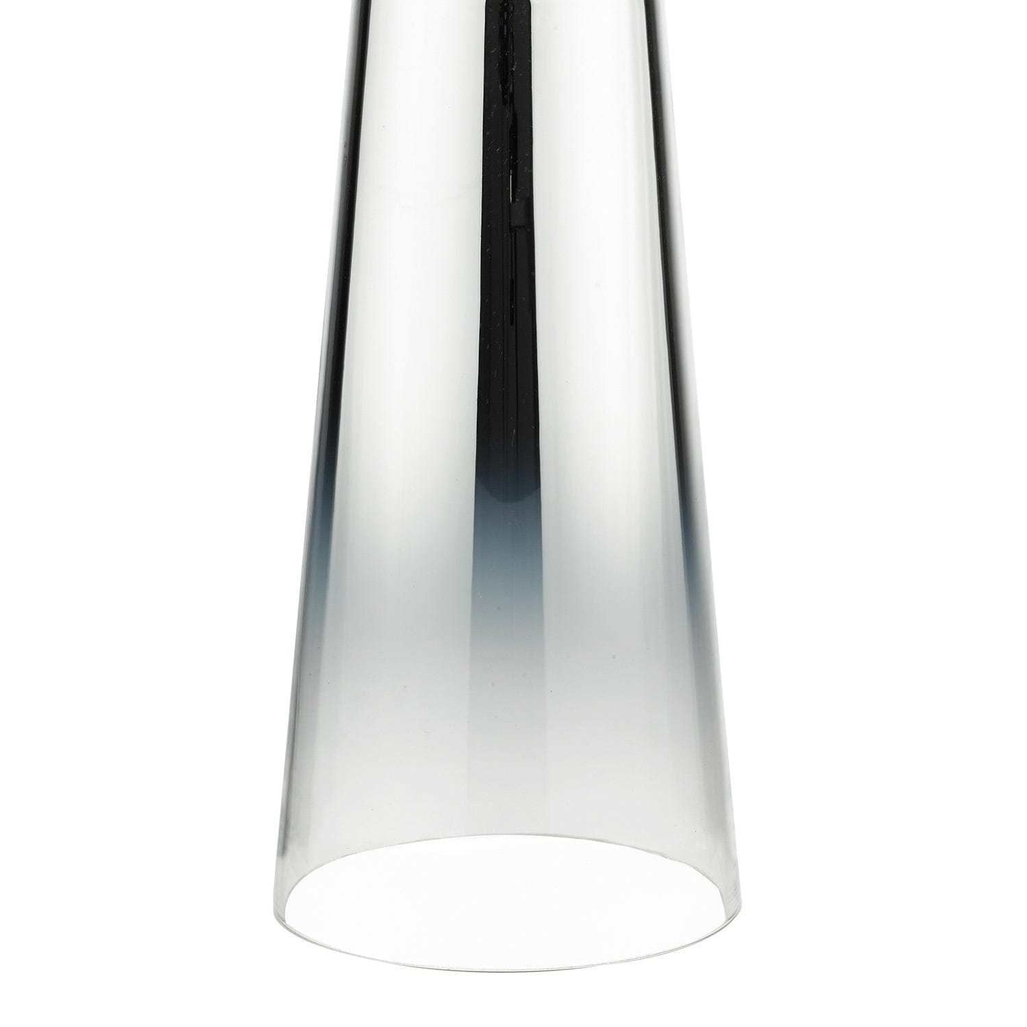 dar lighting Smokey Table Lamp Clear & Chrome Ombre Glass With Shade SMO4250