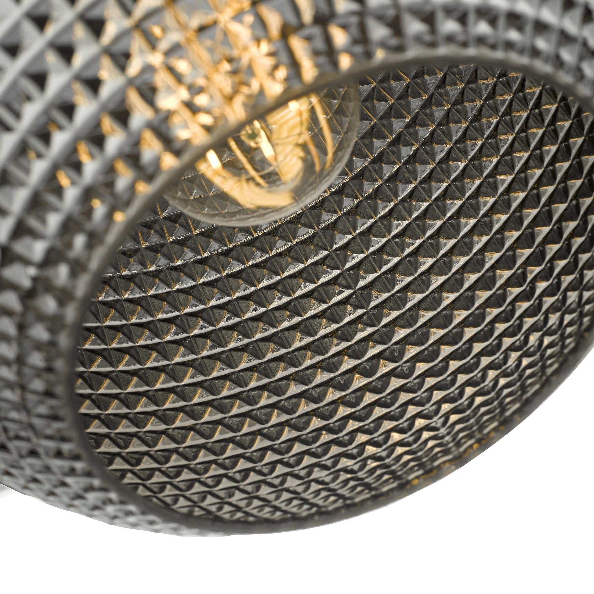 dar lighting Soren 1 Light Pendant Black And Smoked Textured Glass SOR0110