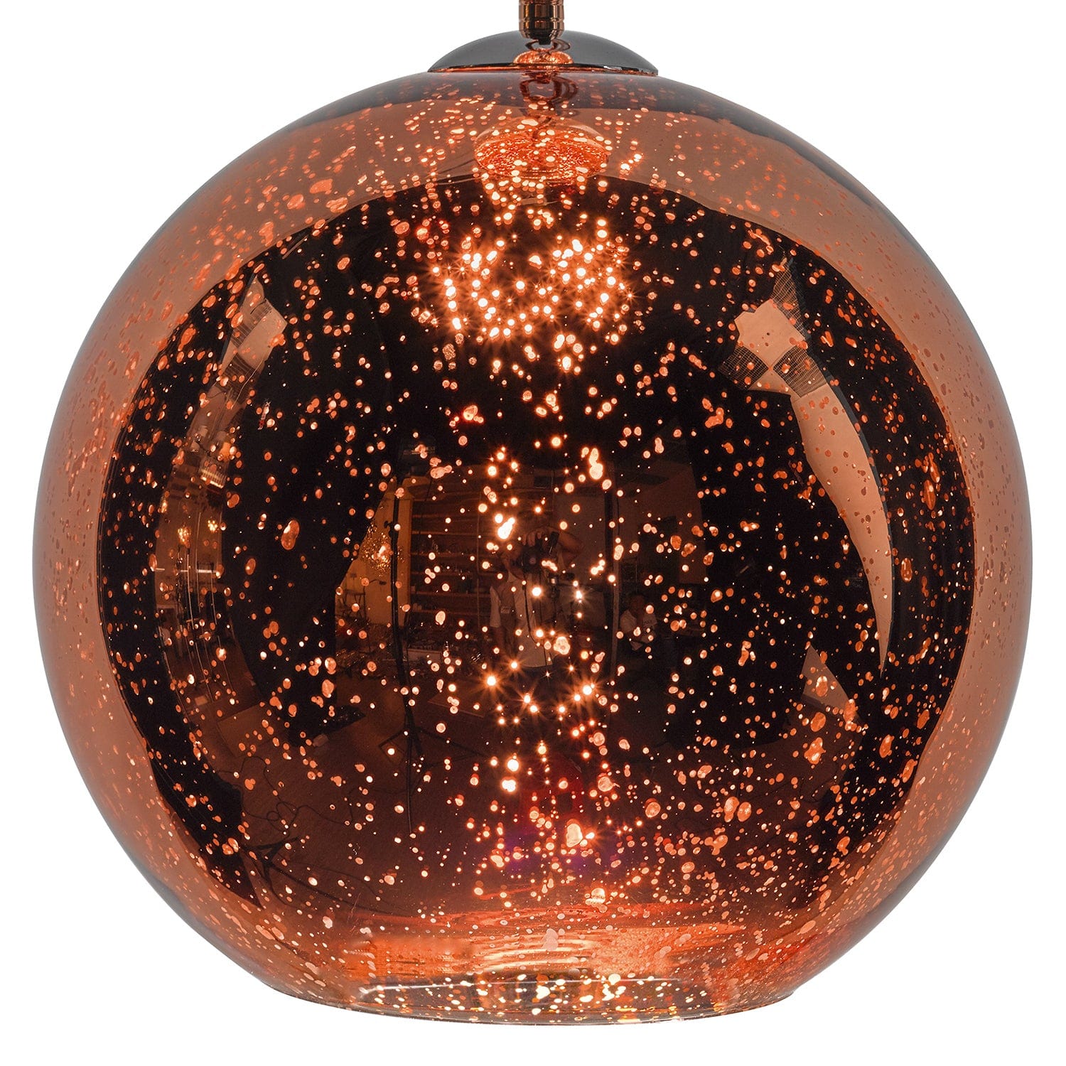 dar lighting Speckle 1 Light Electro Plated Pendant Copper Finish SPE0164
