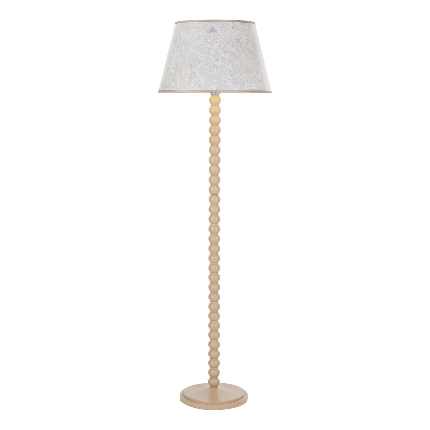 dar lighting Spool Floor Lamp Gloss Taupe Base Only SPO4929