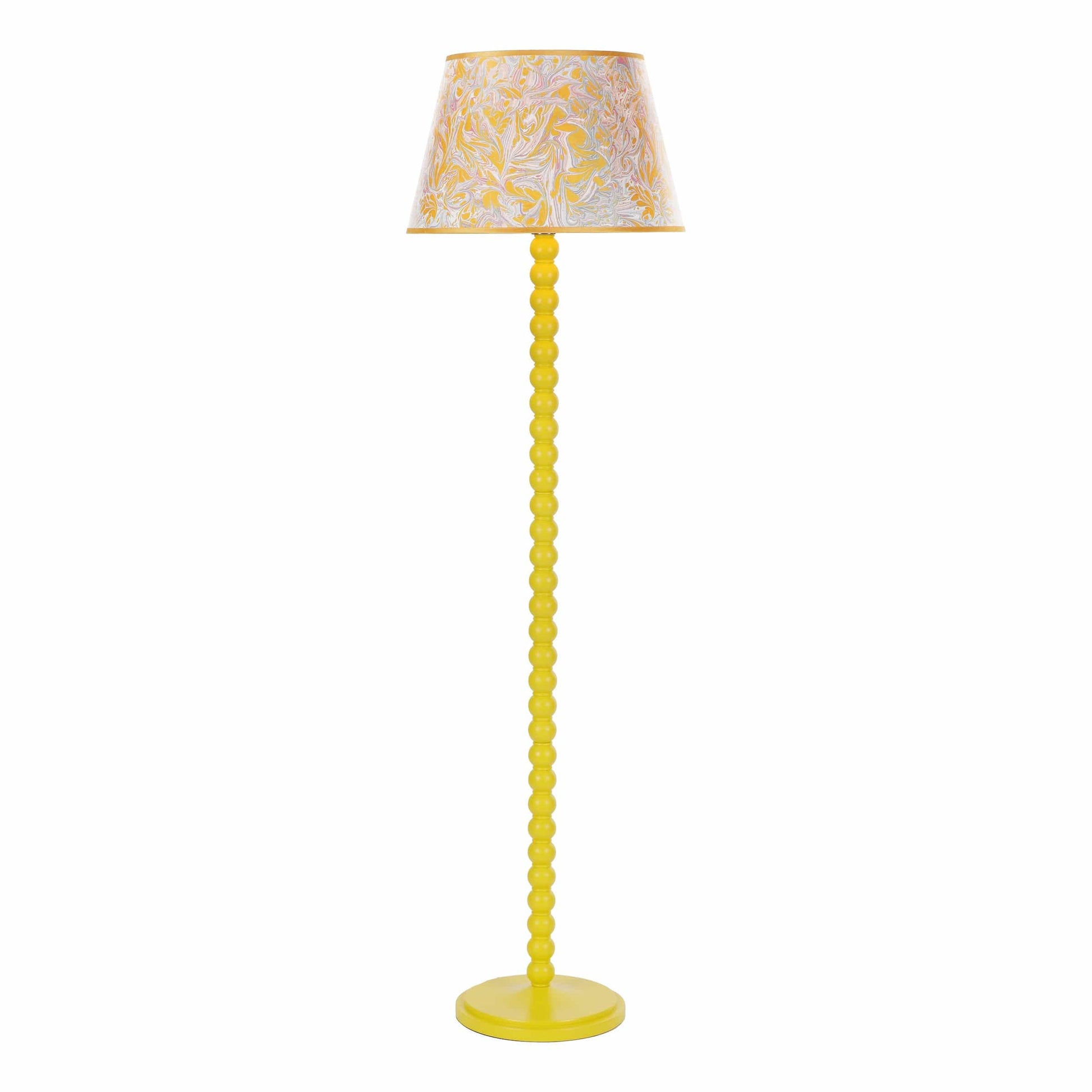 dar lighting Spool Floor Lamp Gloss Yellow Base Only SPO4926