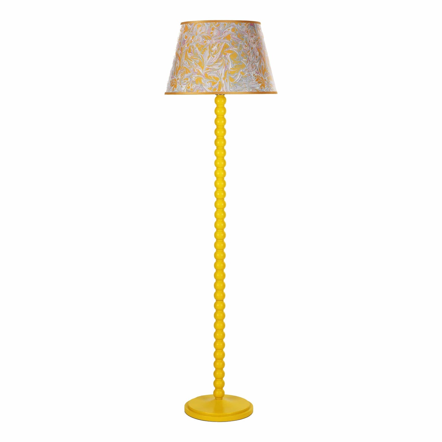 dar lighting Spool Floor Lamp Gloss Yellow Base Only SPO4926