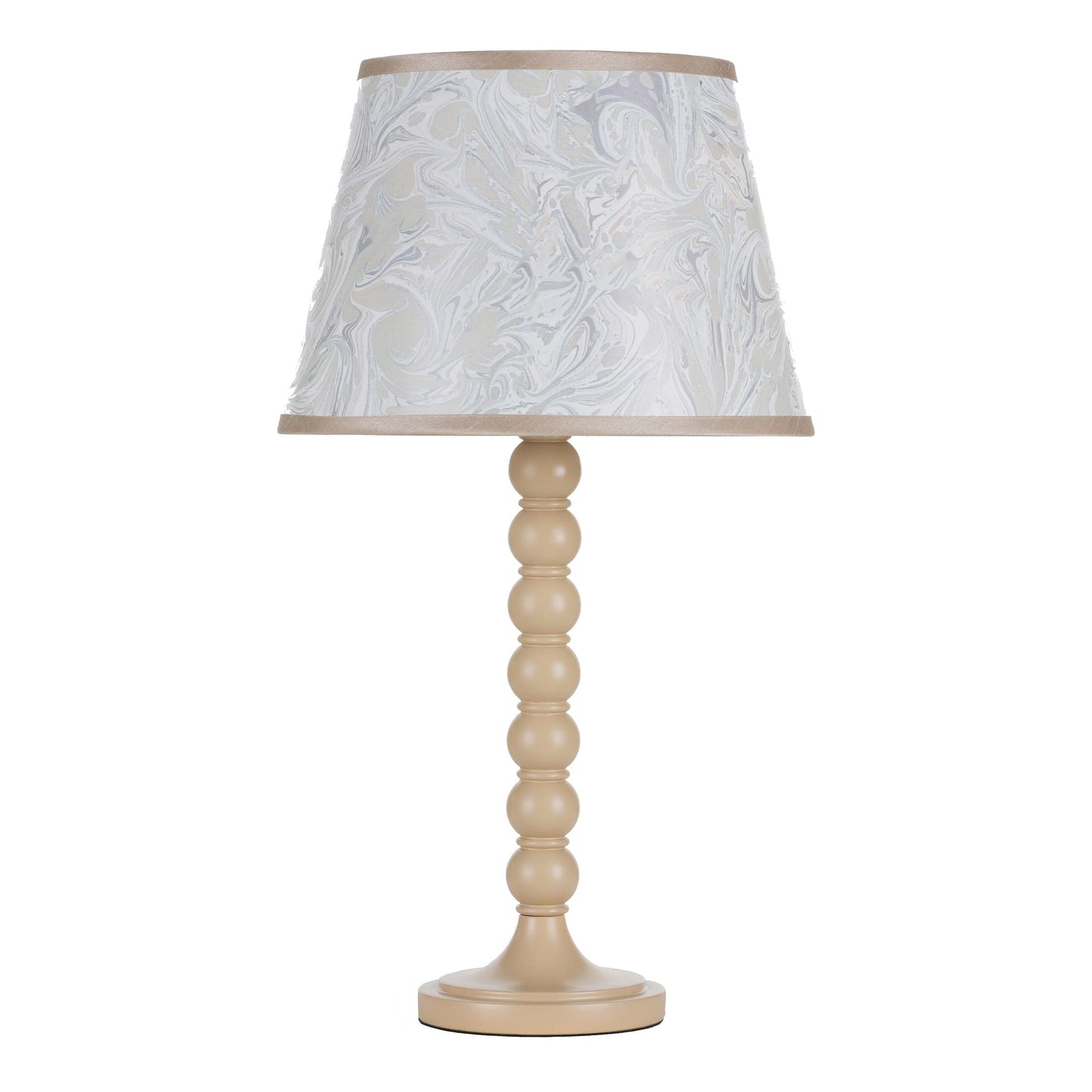 dar lighting Spool Table Lamp Gloss Taupe Base Only SPO4229