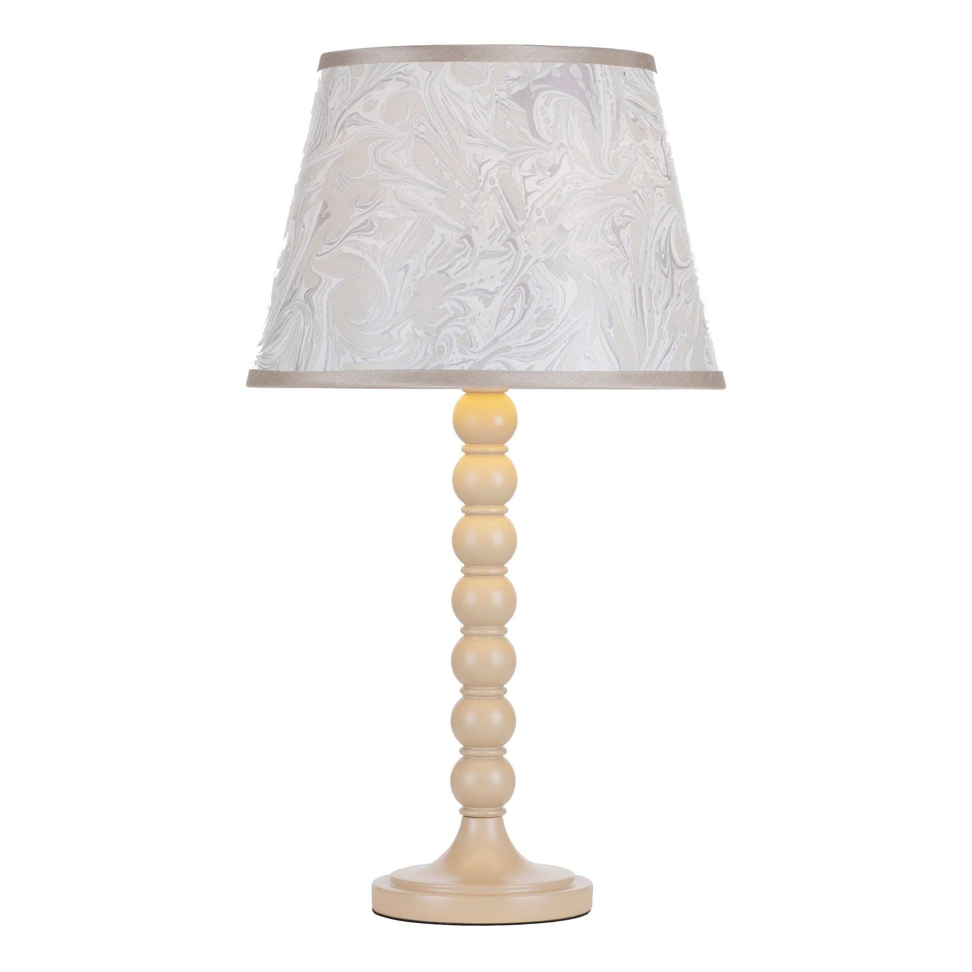 dar lighting Spool Table Lamp Gloss Taupe Base Only SPO4229