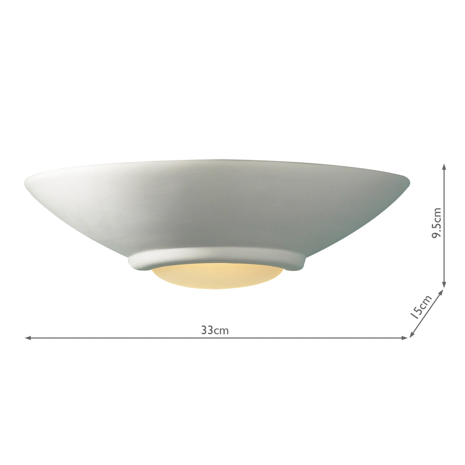 dar lighting Stella Wall Light White Unglazed Ceramic Glass STE0748