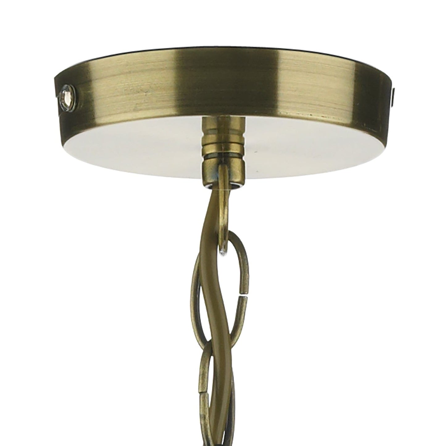 dar lighting Suri 1 Light Pendant Antique Brass Faceted Glass SUR0108