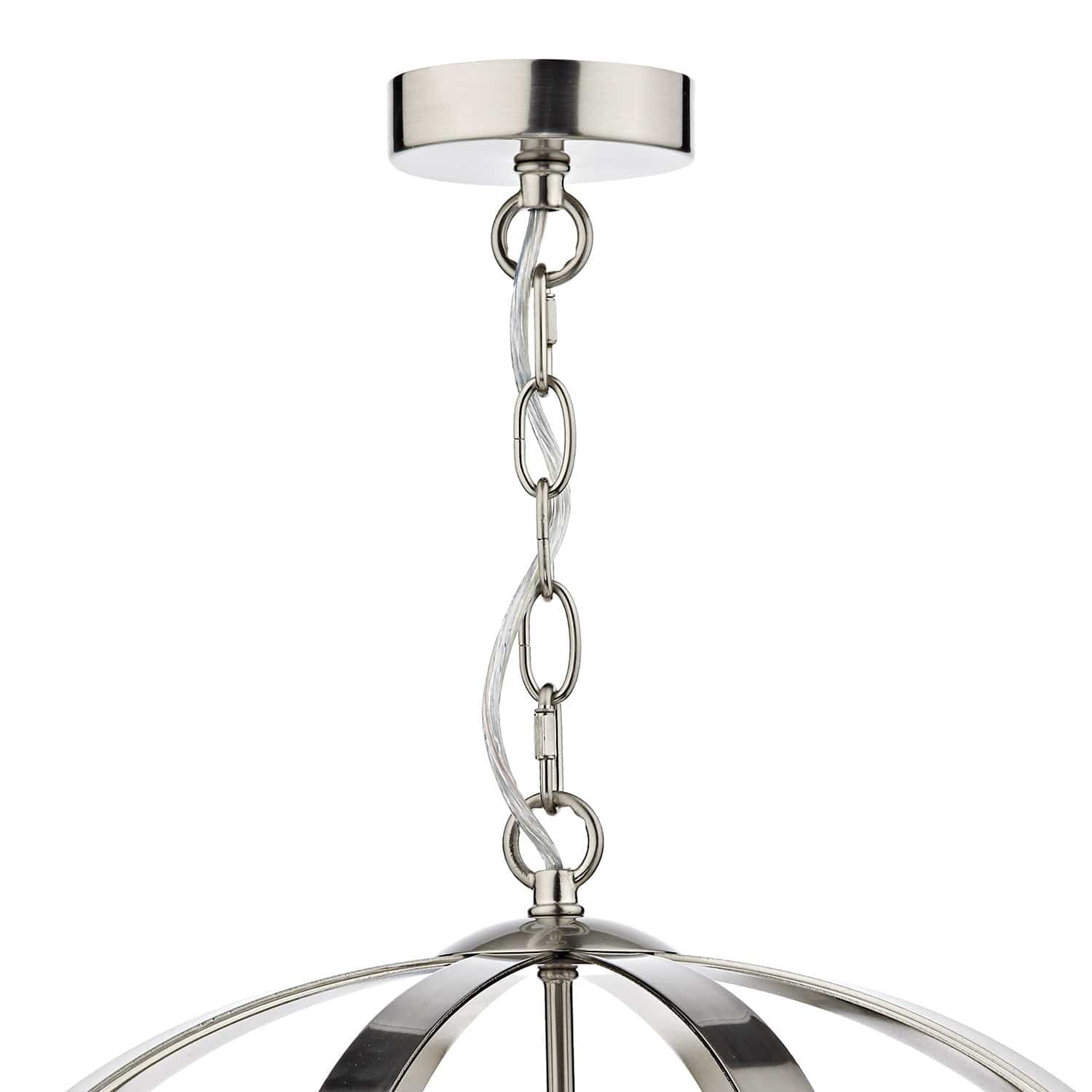 dar lighting Symbol 3 Light Pendant Satin Chrome SYM0346