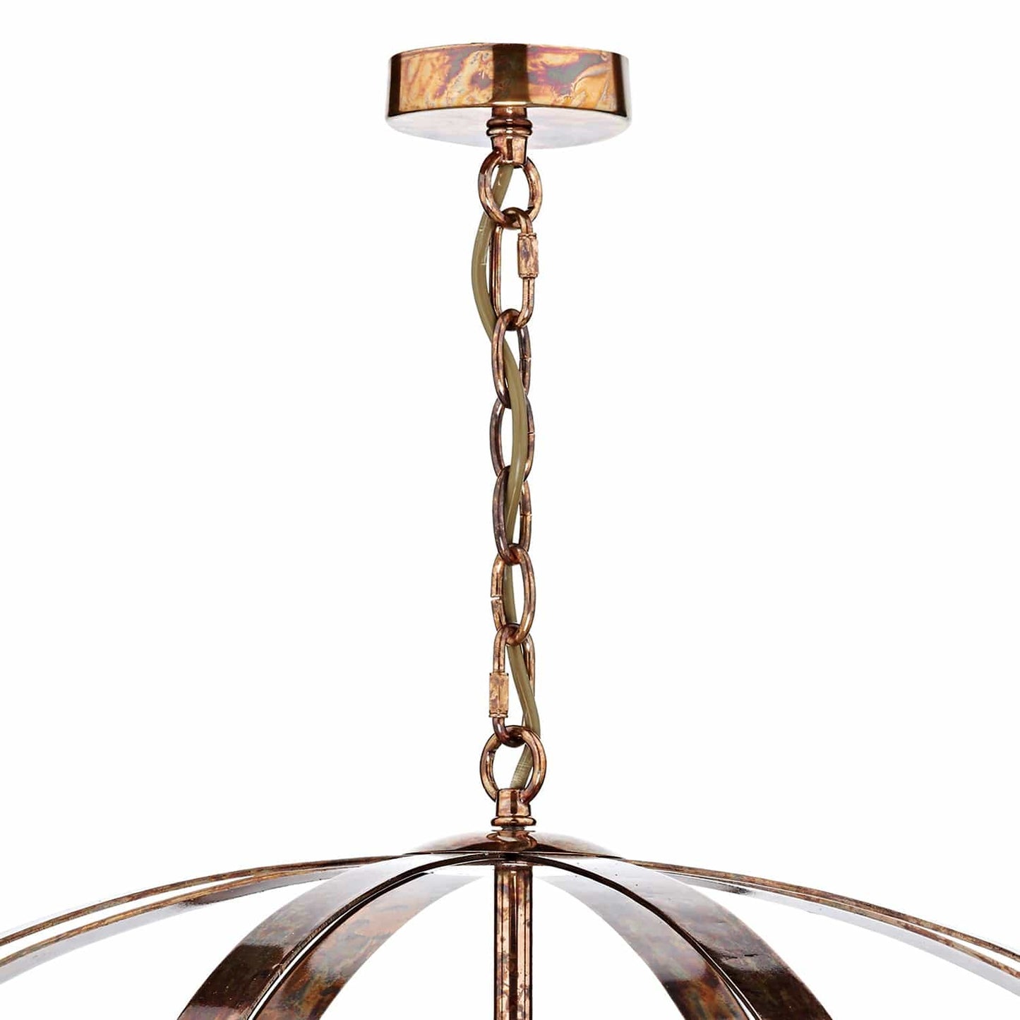 dar lighting Symbol 6 Light Pendant Petrol Copper SYM0664