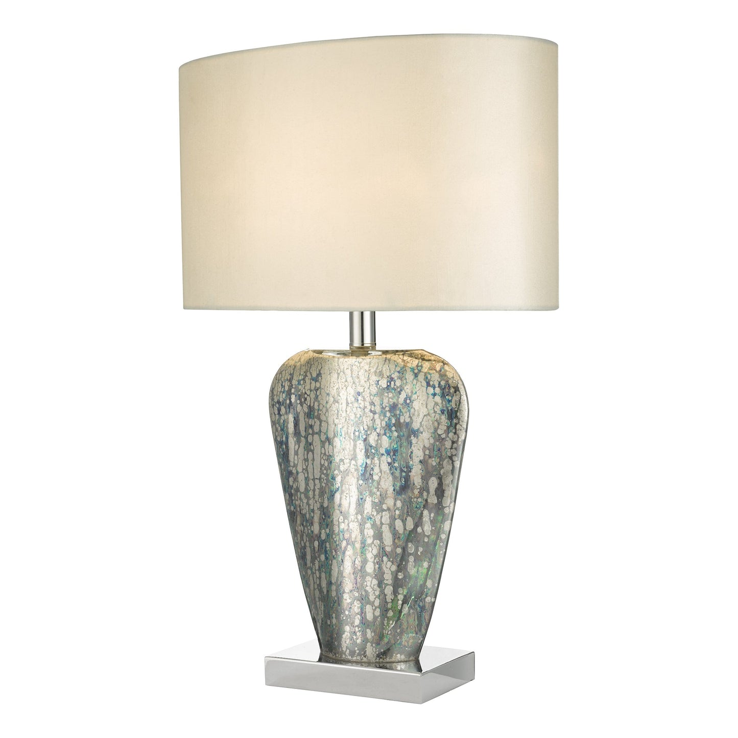 dar lighting Syracuse Table Lamp Mercury Glass With Shade SYR4235