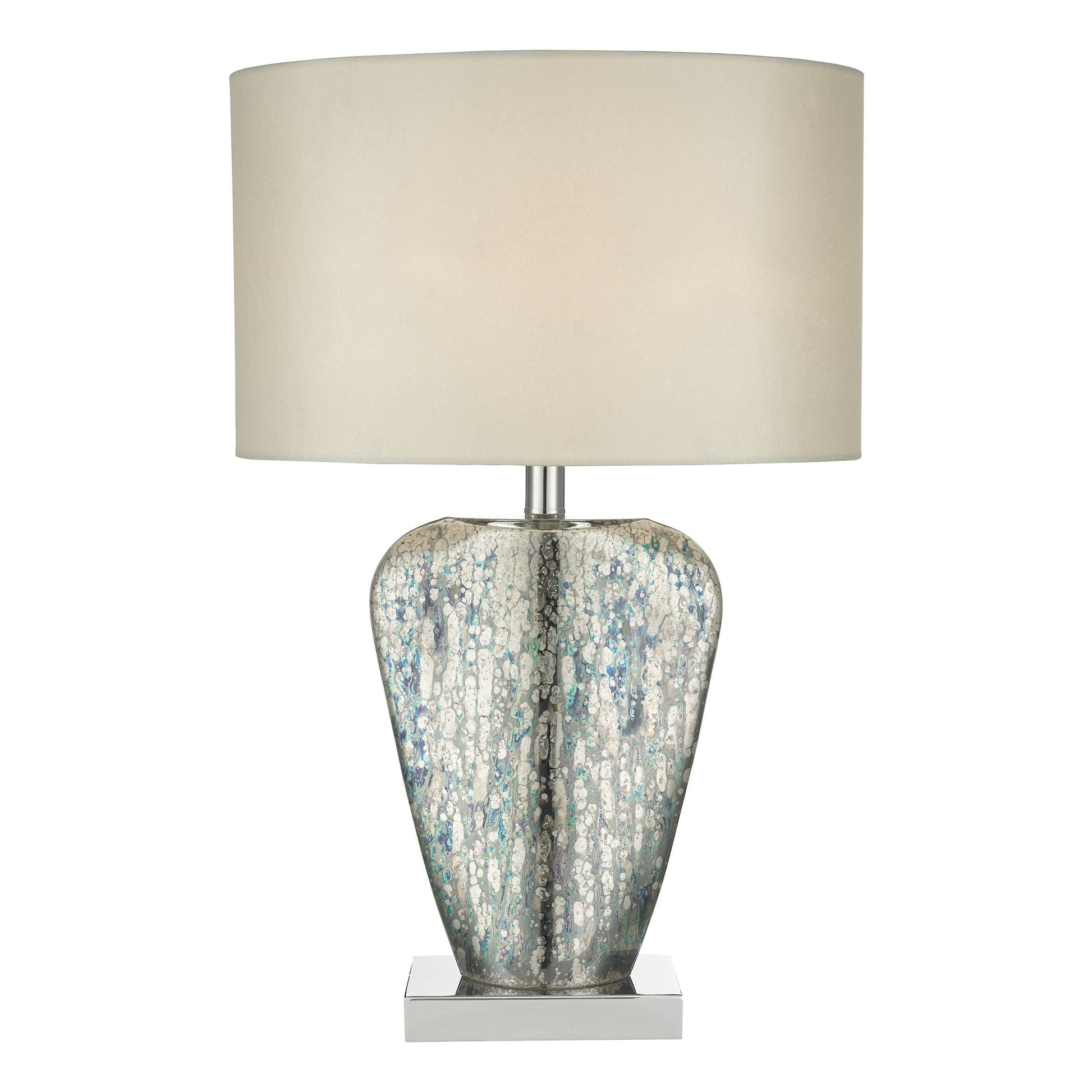 dar lighting Syracuse Table Lamp Mercury Glass With Shade SYR4235