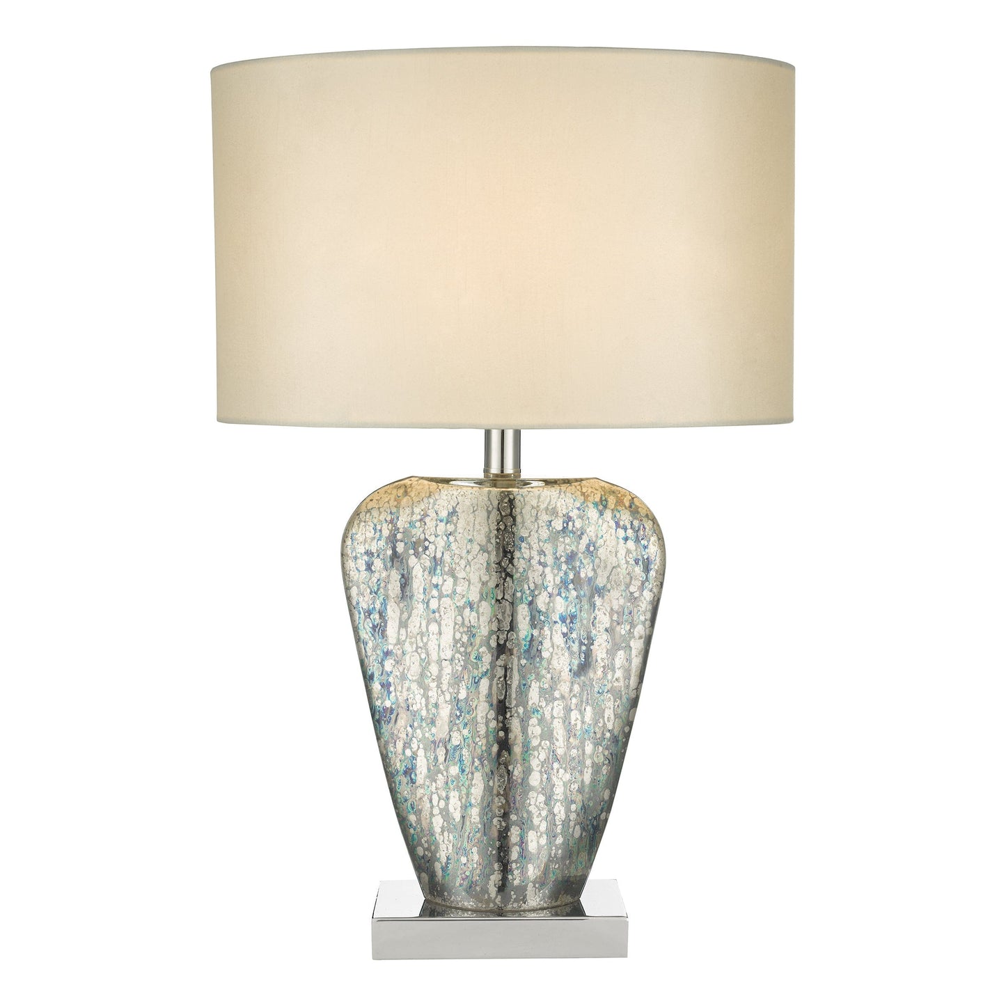 dar lighting Syracuse Table Lamp Mercury Glass With Shade SYR4235