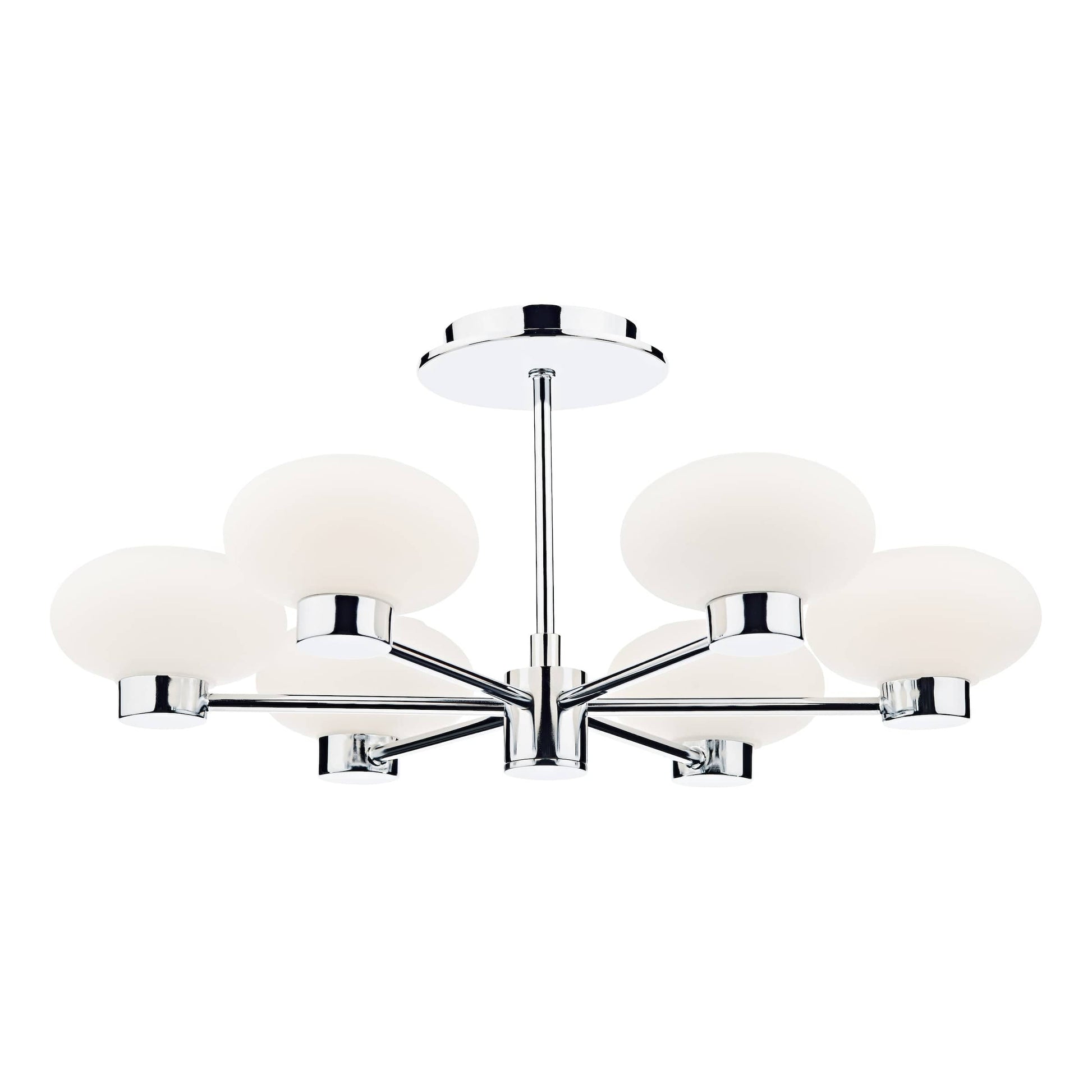 dar lighting System 6 Light Semi Flush Polished Chrome SYS0650