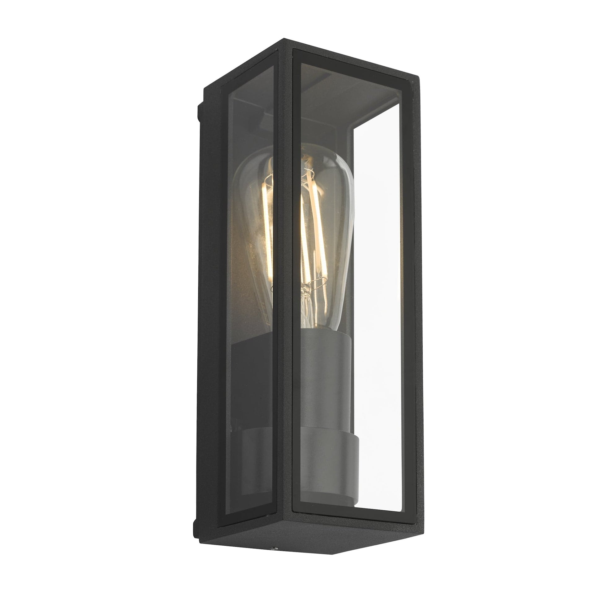 dar lighting Taryn Outdoor Wall Light Matt Grey Glass IP65 TAR1639