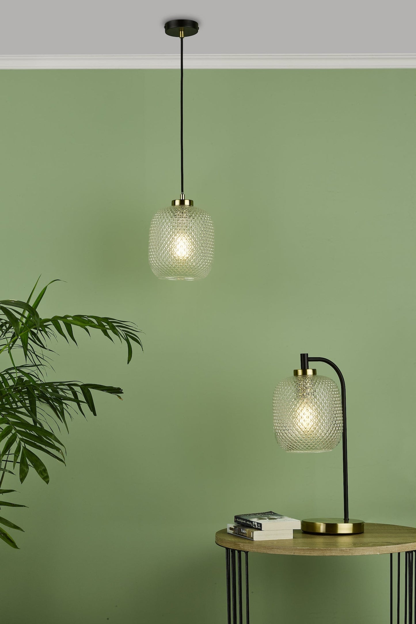 dar lighting Tehya Pendant Matt Black Textured Glass TEH0154