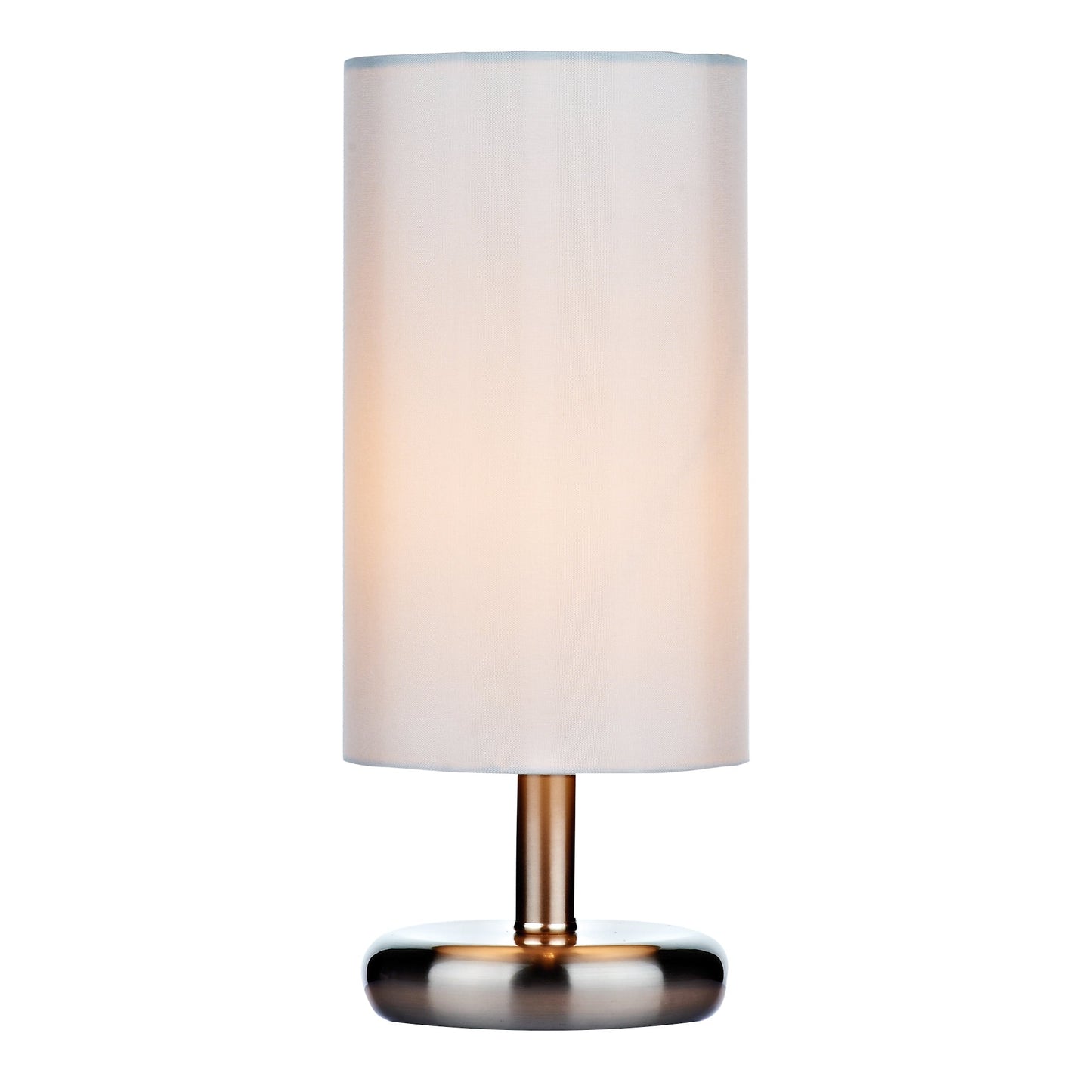 dar lighting Tico Touch Table Lamp Satin Chrome With Shade TIC4133