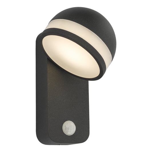 dar lighting Tien Outdoor Wall Light Adjustable Head Anthracite Sensor IP65 LED TIE1539