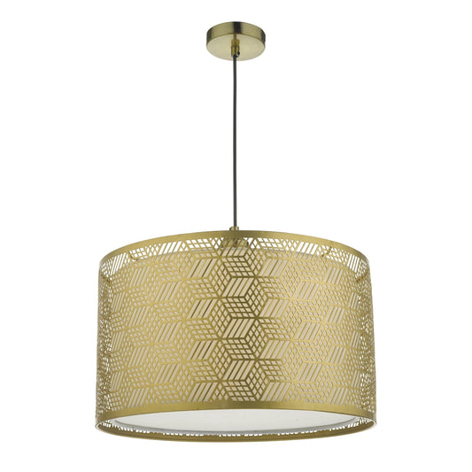 dar lighting Tino Easy Fit Pendant Shade Gold TIN6535