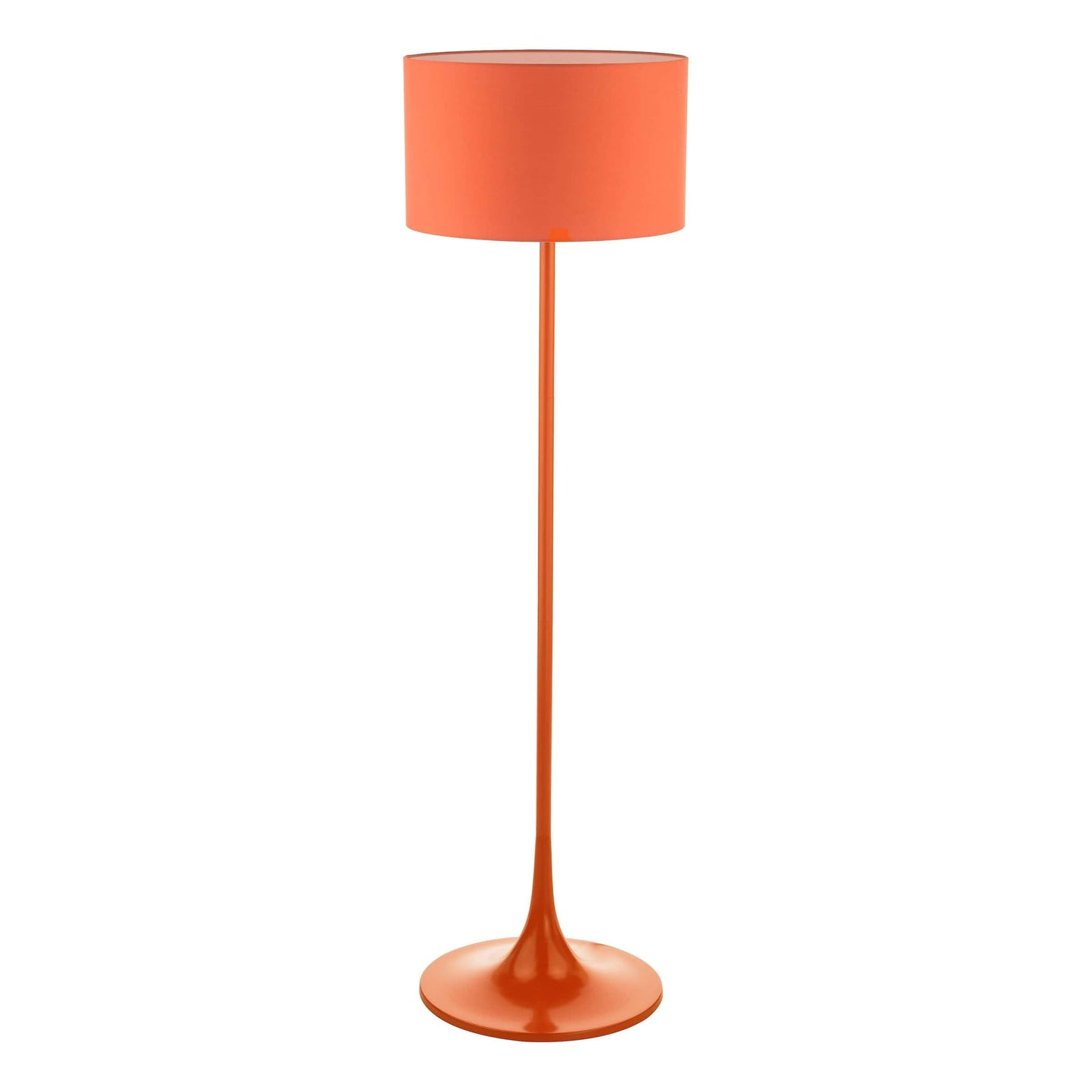 dar lighting Toledo Floor Lamp Satin Orange With Shade TOL4911