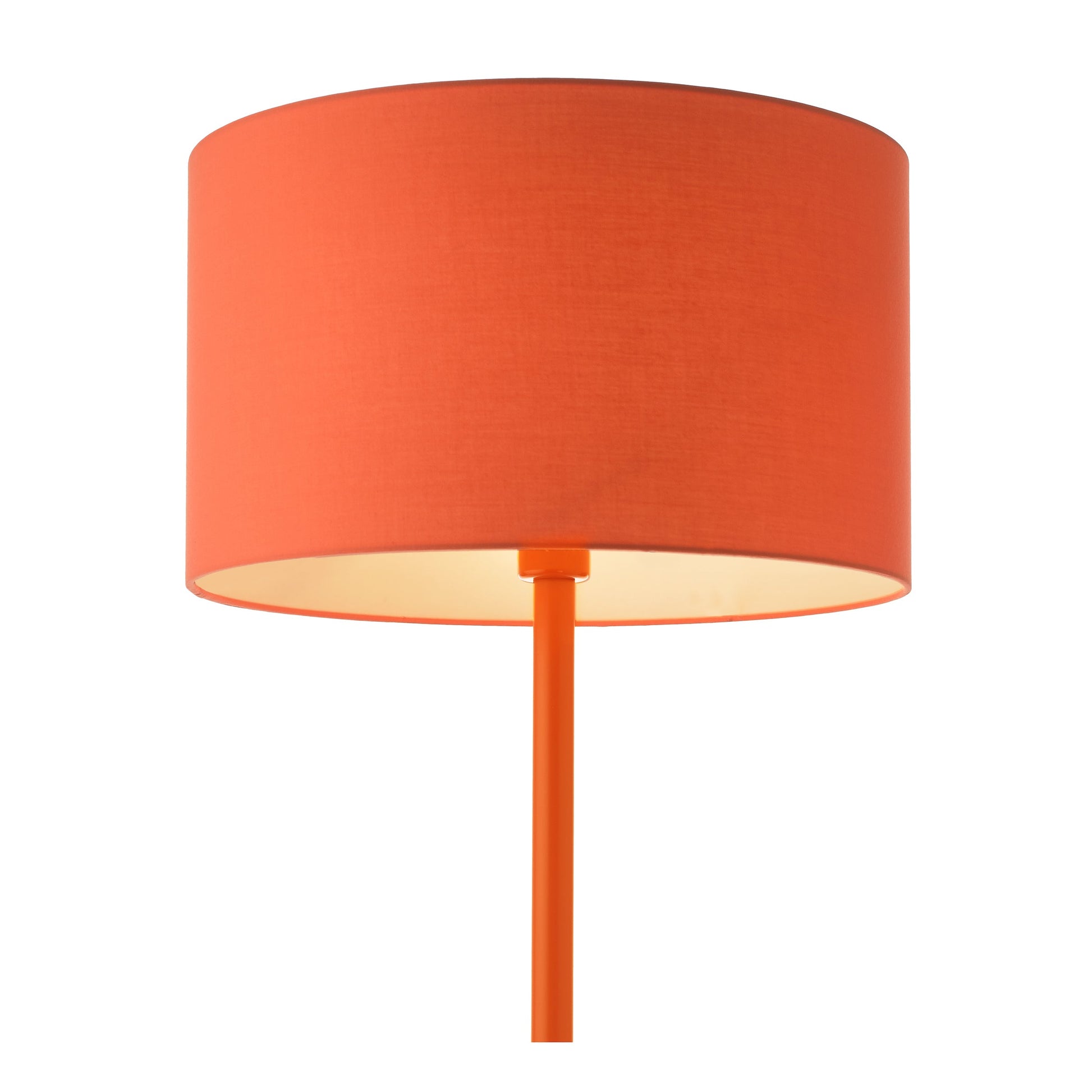 dar lighting Toledo Floor Lamp Satin Orange With Shade TOL4911