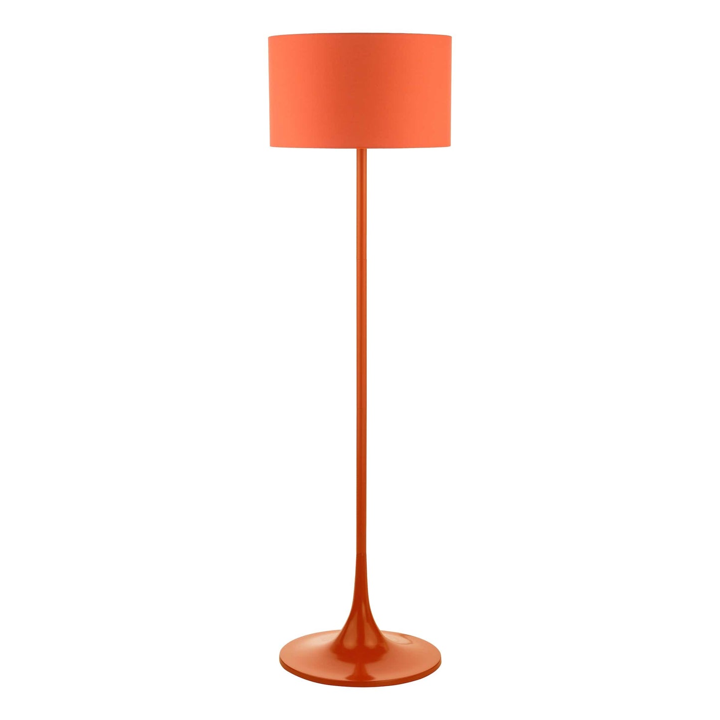 dar lighting Toledo Floor Lamp Satin Orange With Shade TOL4911