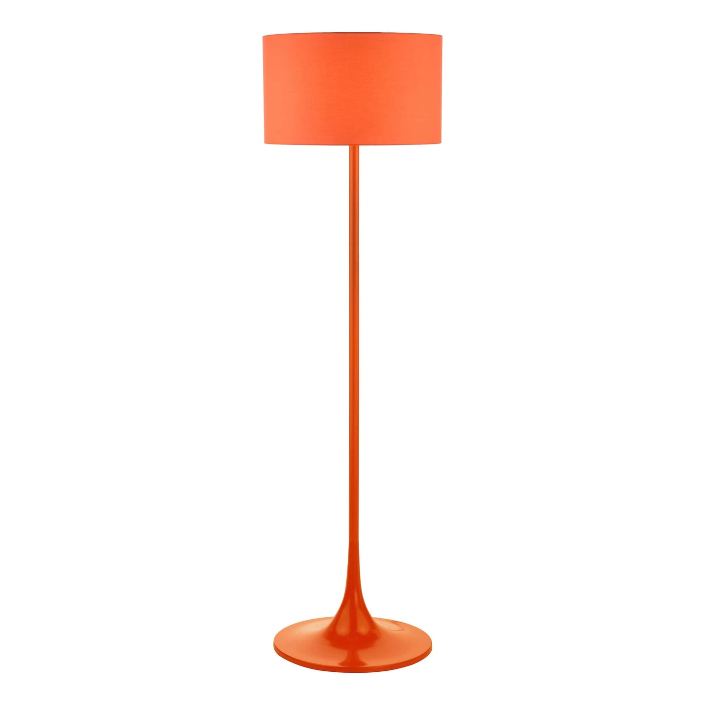 dar lighting Toledo Floor Lamp Satin Orange With Shade TOL4911