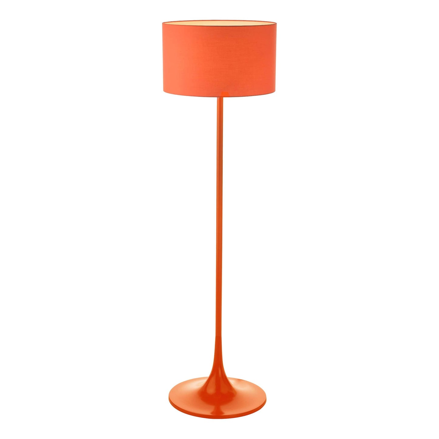 dar lighting Toledo Floor Lamp Satin Orange With Shade TOL4911