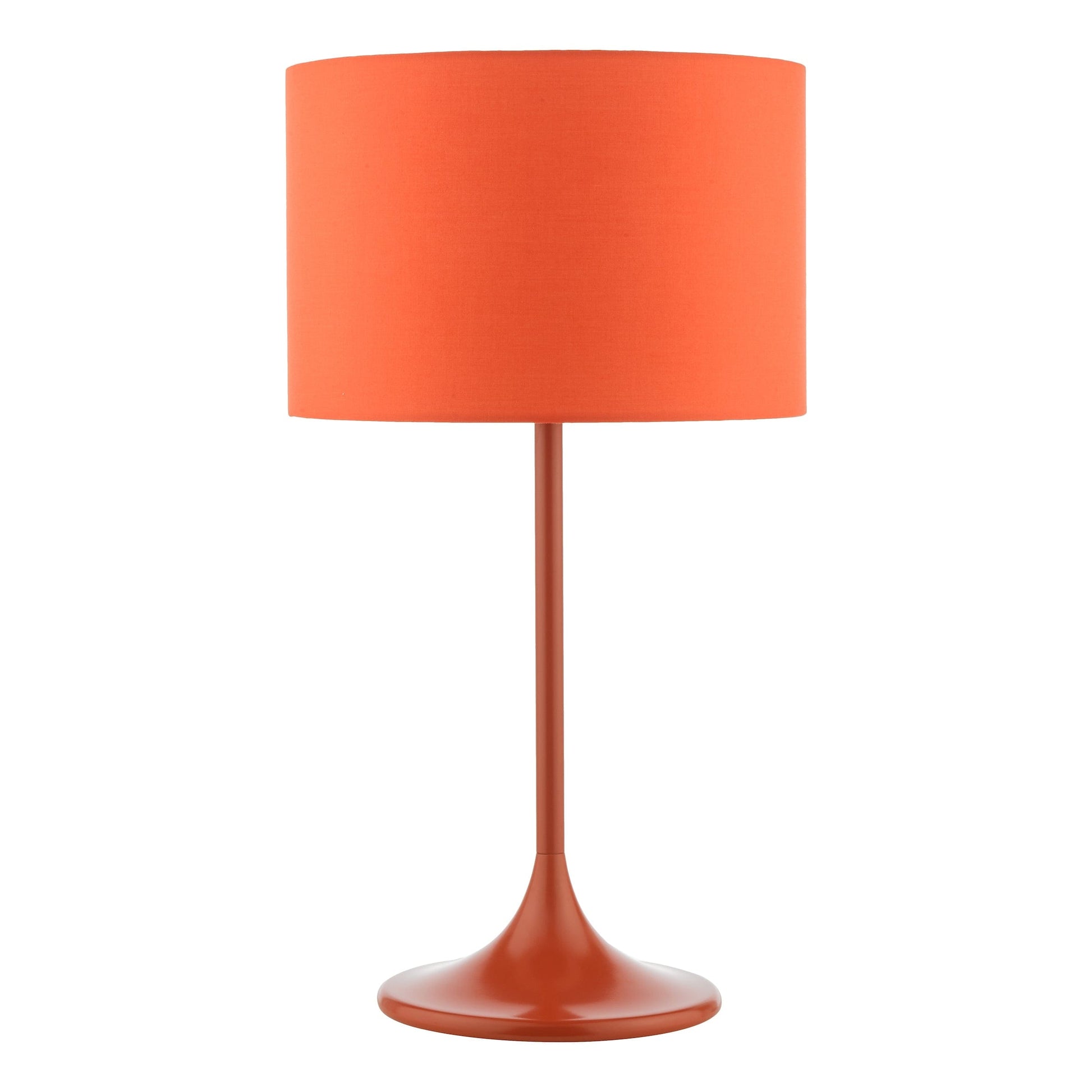 dar lighting Toledo Table Lamp Satin Orange With Shade TOL4211