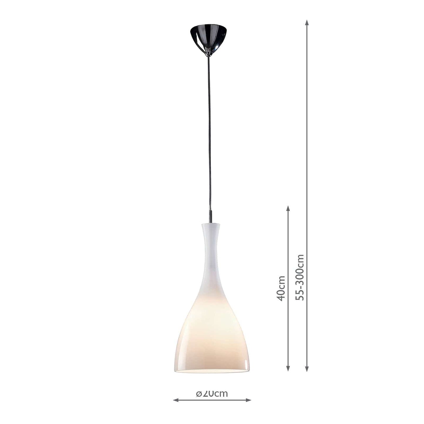 dar lighting Tone Pendant White TON862