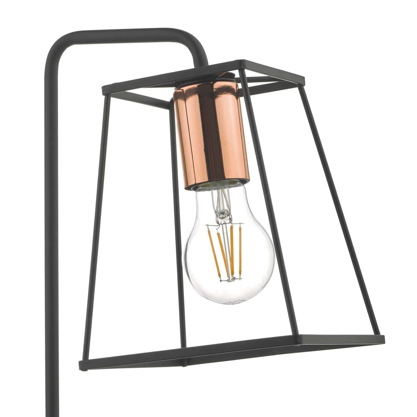 dar lighting Tower Table Lamp Black & Copper TOW4122