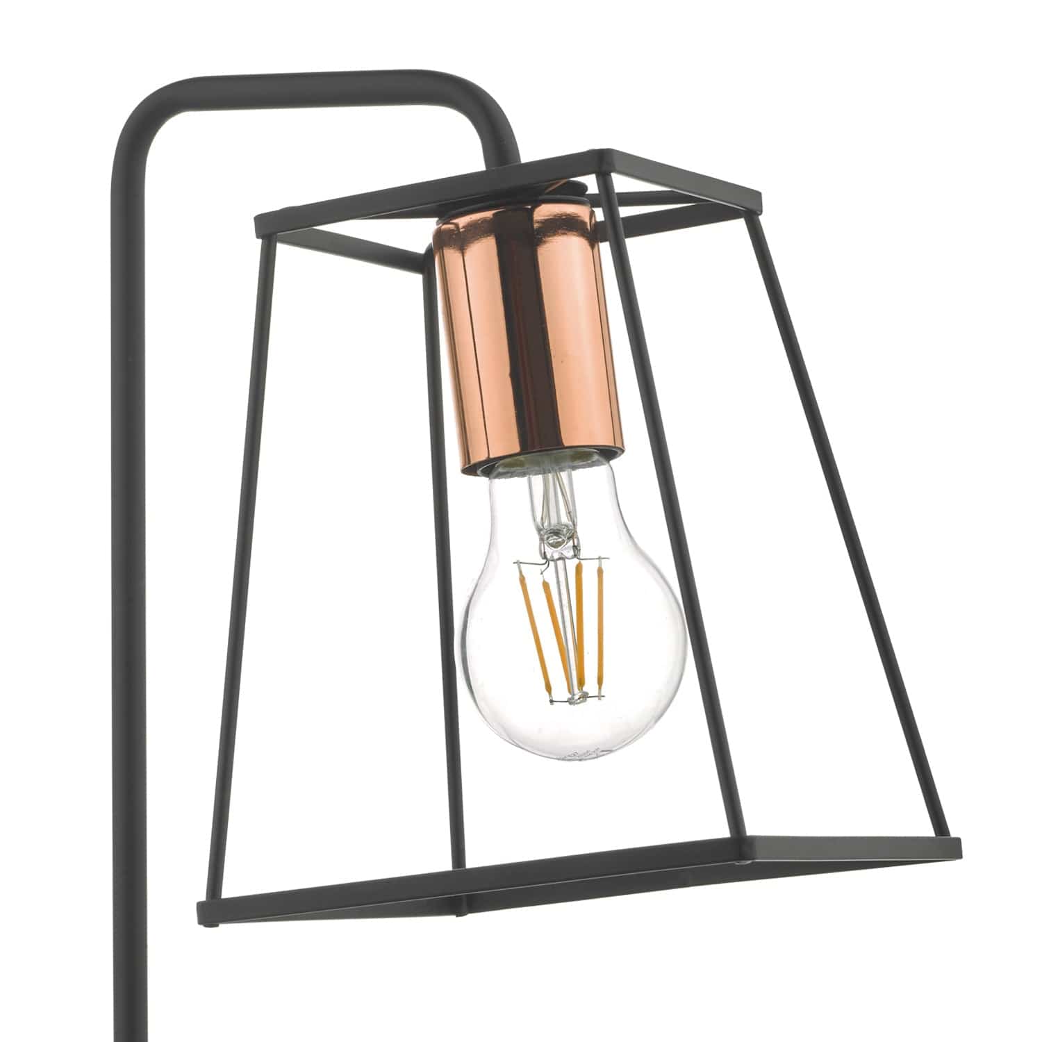 dar lighting Tower Table Lamp Black & Copper TOW4122