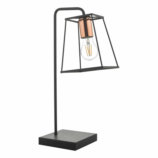 dar lighting Tower Table Lamp Black & Copper TOW4122