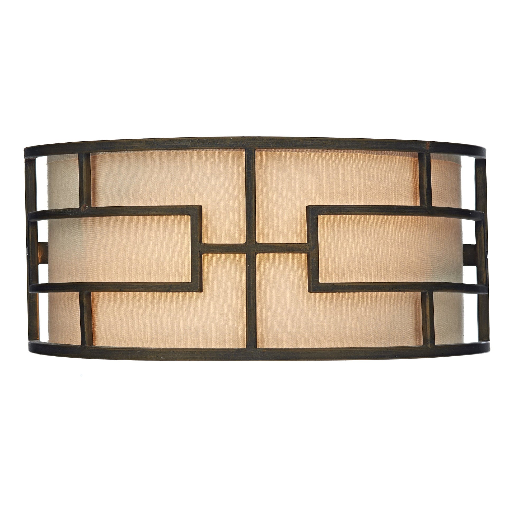 dar lighting Tumola 2 Light Wall Light Bronze With Shade TUM0763