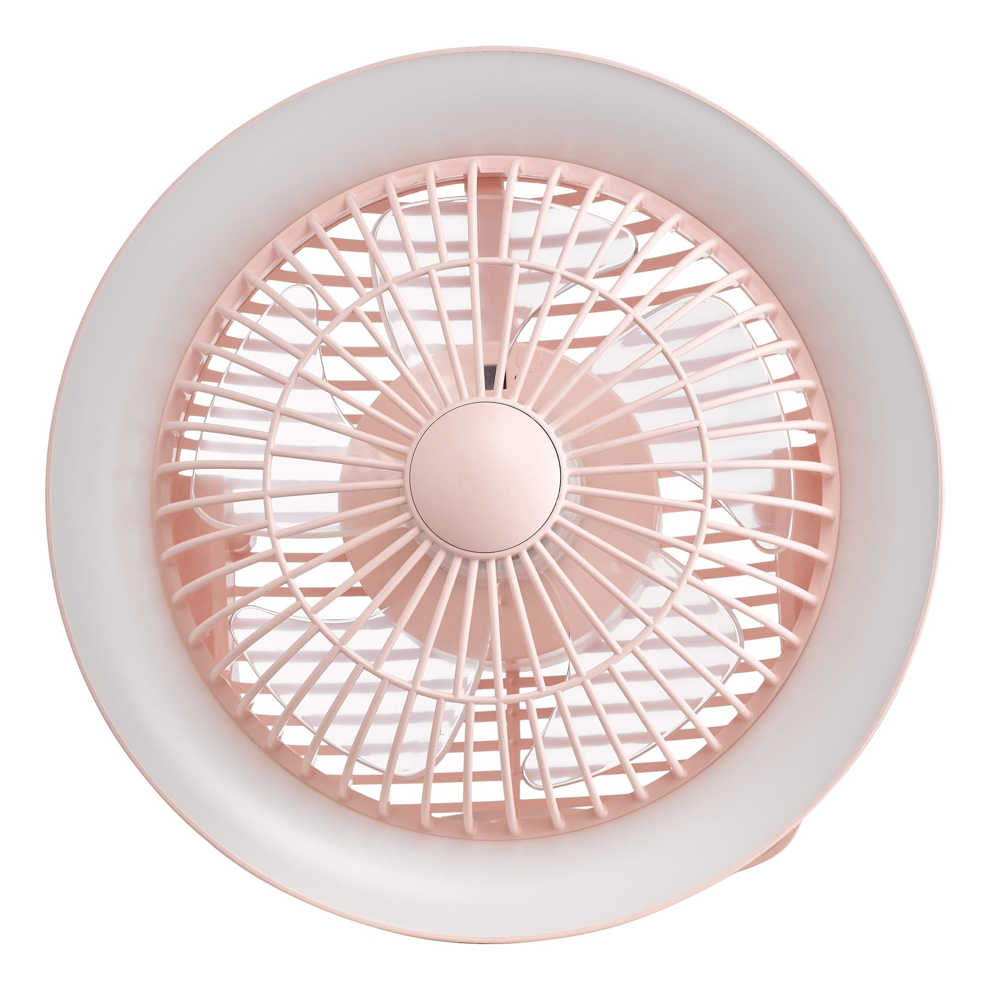 dar lighting Turbo Desk Fan With Lamp Pink LED TUR4103