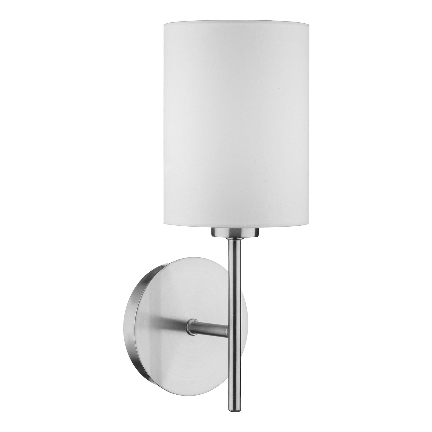 dar lighting Tuscan Single Wall Bracket Base Only Satin Chrome TUS0746