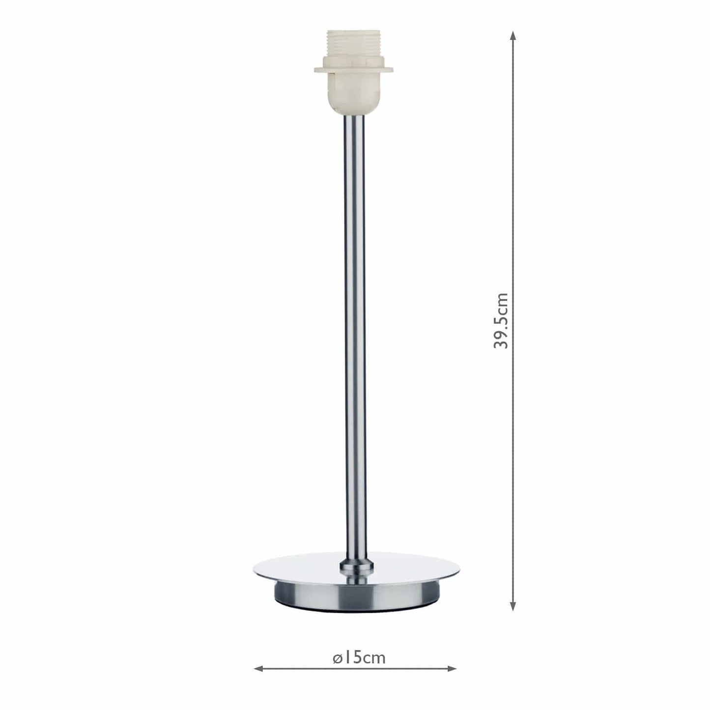 dar lighting Tuscan Table Lamp Satin Chrome Base Only TUS4046