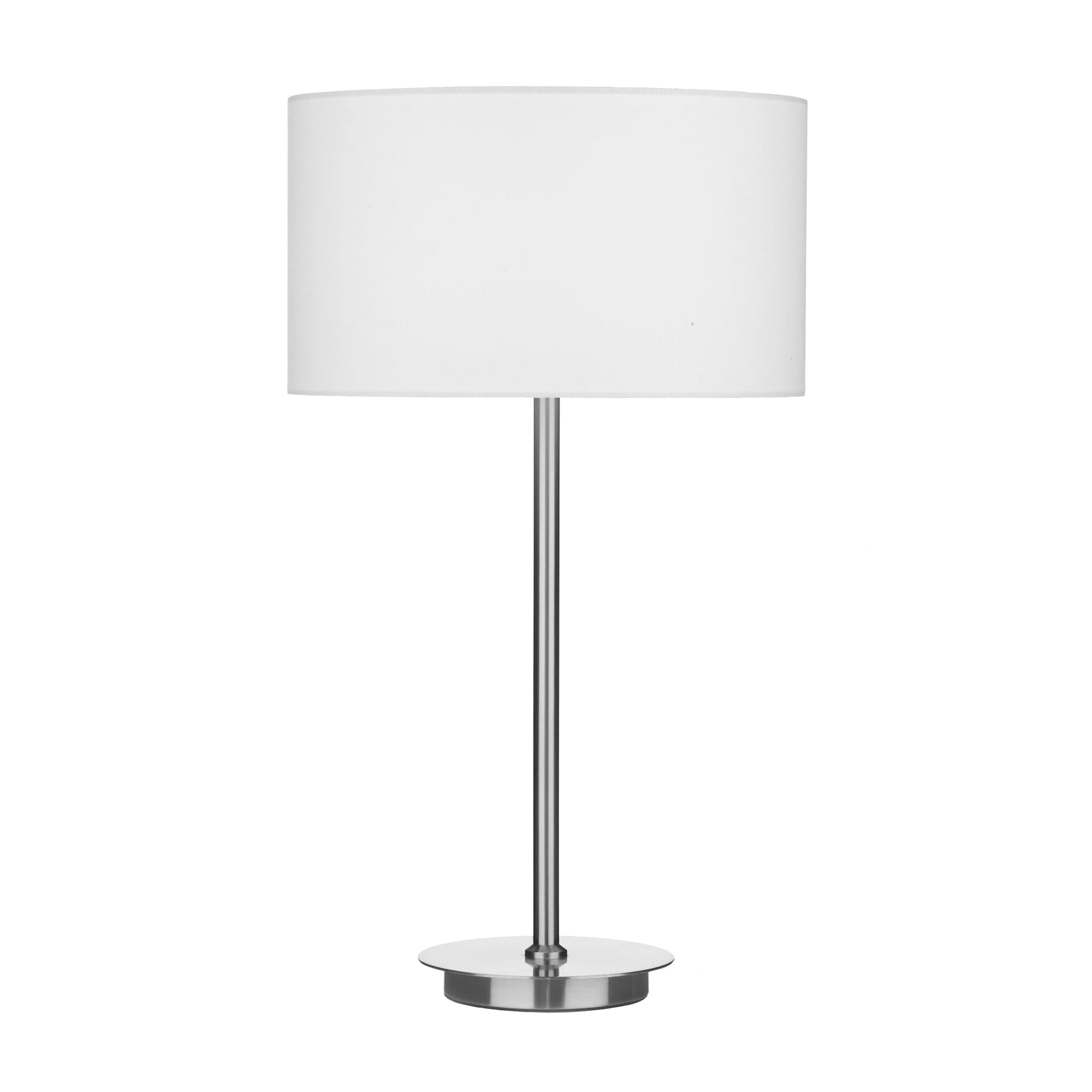 dar lighting Tuscan Table Lamp Satin Chrome Base Only TUS4046